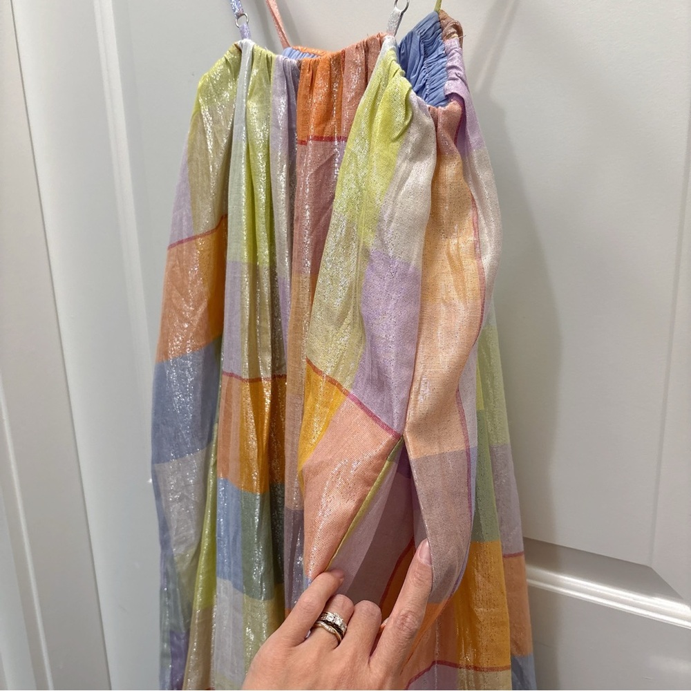Pilcro Anthropologie Iridescent Patchwork Maxi Dress XS NWT - Picture 9 of 13